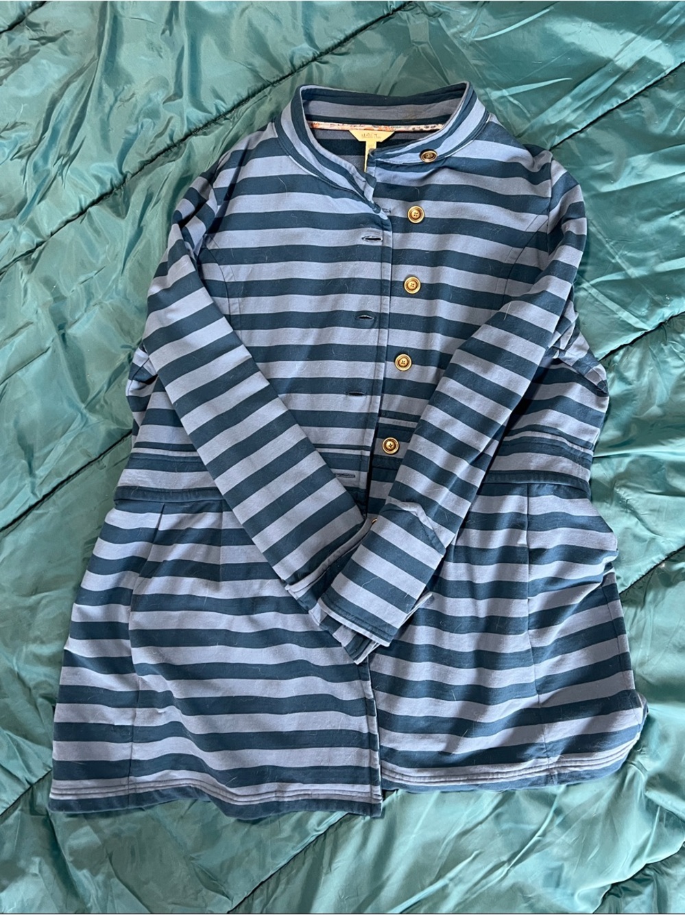 Matilda Jane Navy & Light Blue Striped Button Jacket
